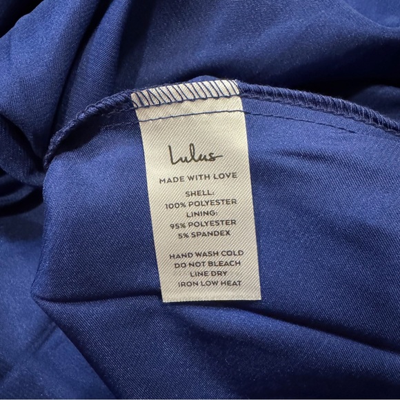 Lulus All About Love Royal Blue Floral Print Midi Dress Size XS - Picture 6 of 8